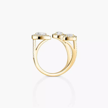 [Peak]MY TWIN TRILOGY OPEN PAVÉ RING