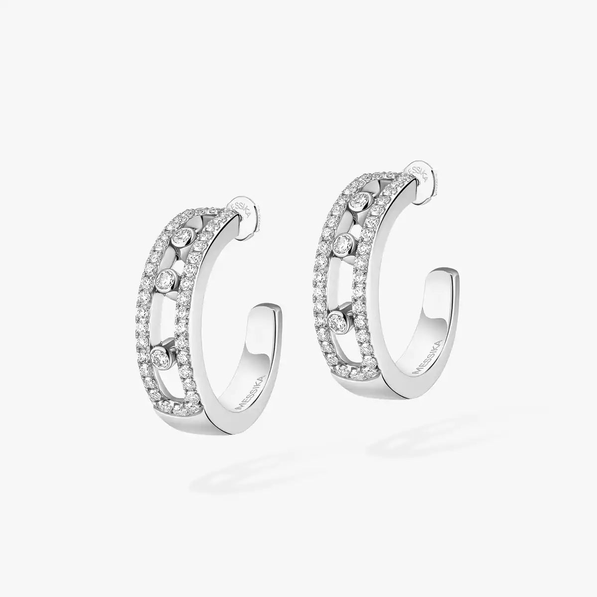 [Peak]MOVE PAVÉ DIAMOND HOOP EARRINGS