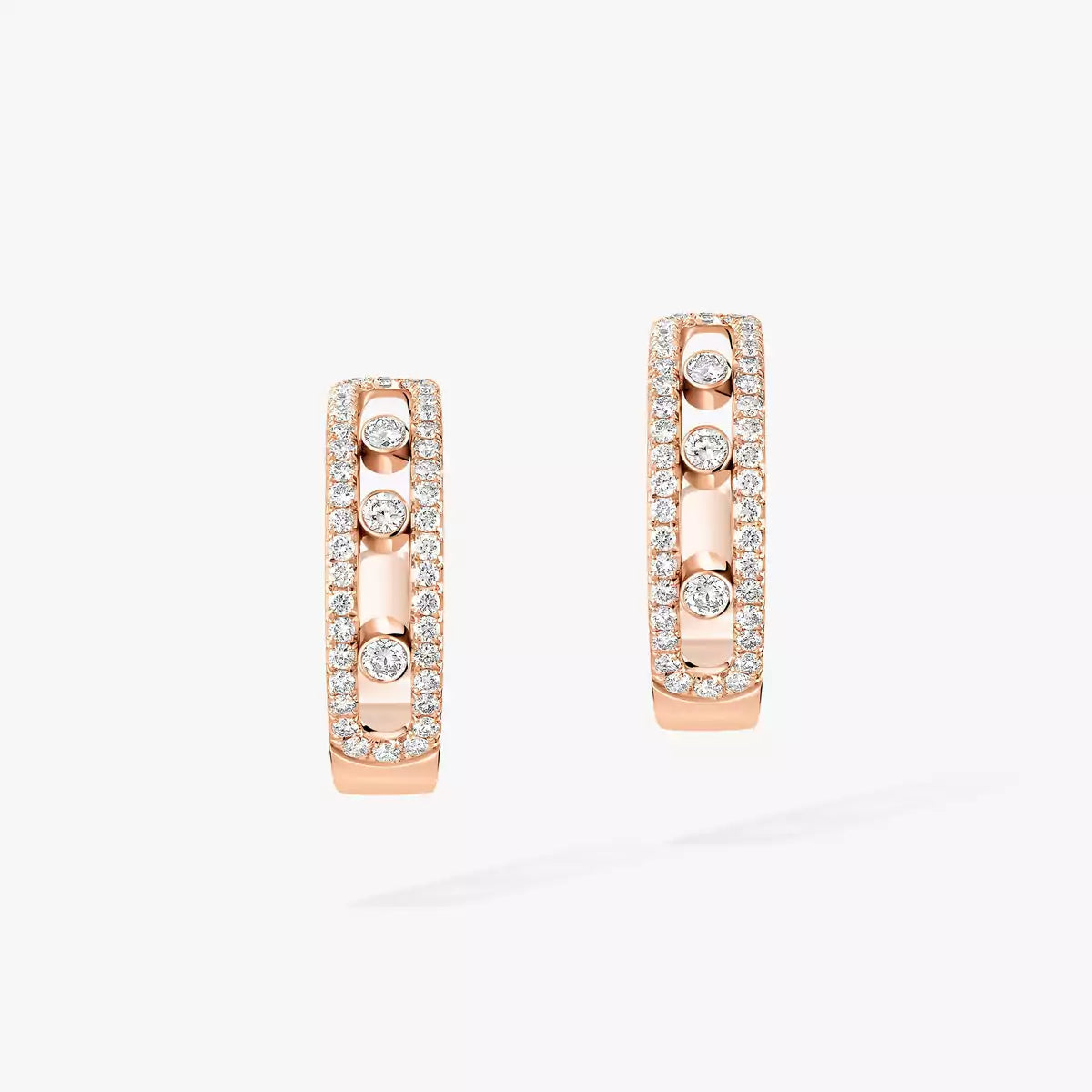 [Peak]MOVE PAVÉ DIAMOND HOOP EARRINGS