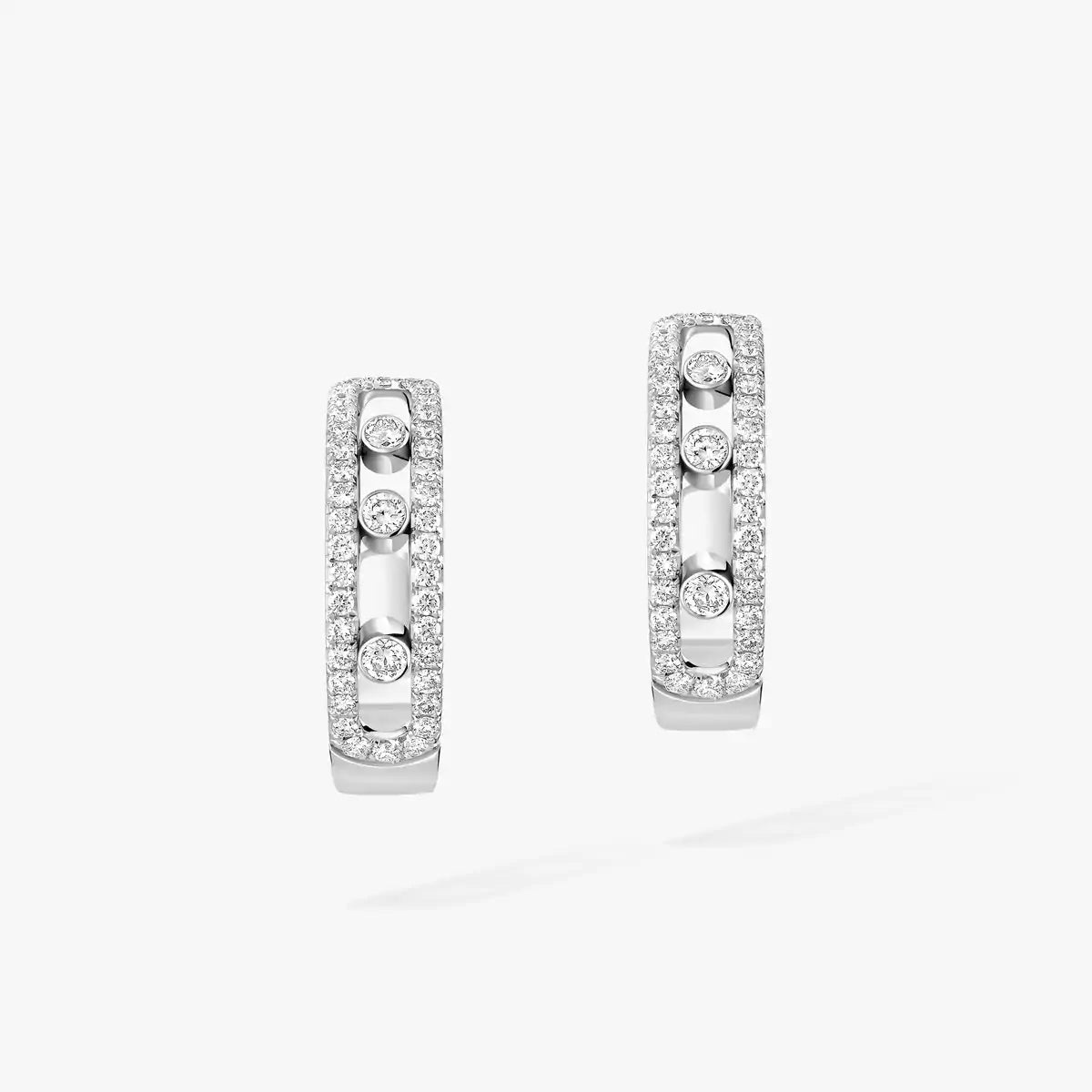 [Peak]MOVE PAVÉ DIAMOND HOOP EARRINGS