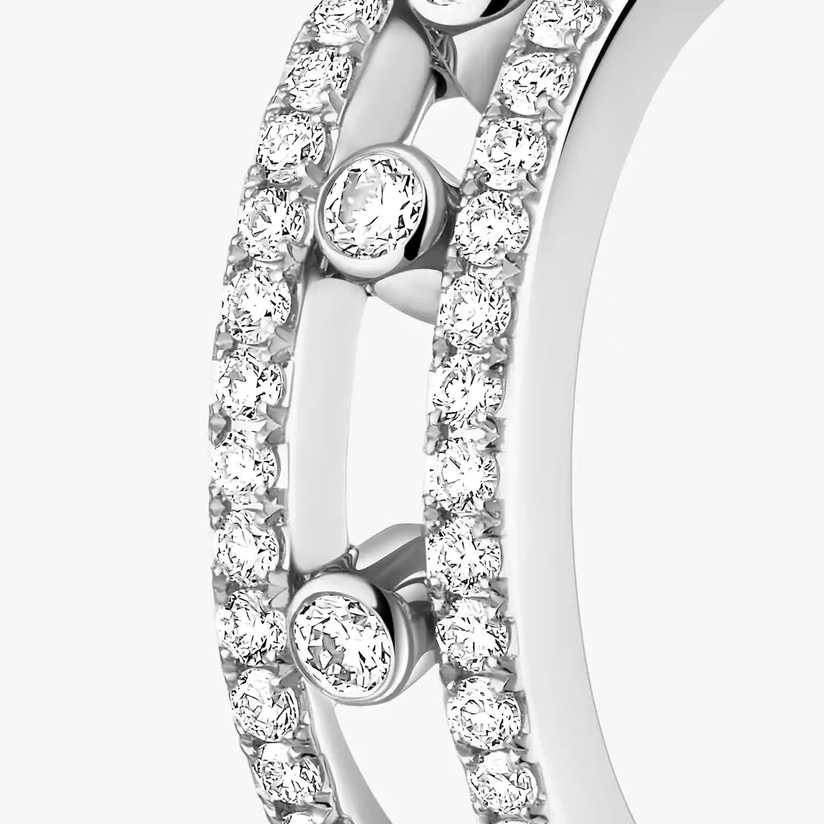 [Peak]MOVE PAVÉ DIAMOND HOOP EARRINGS