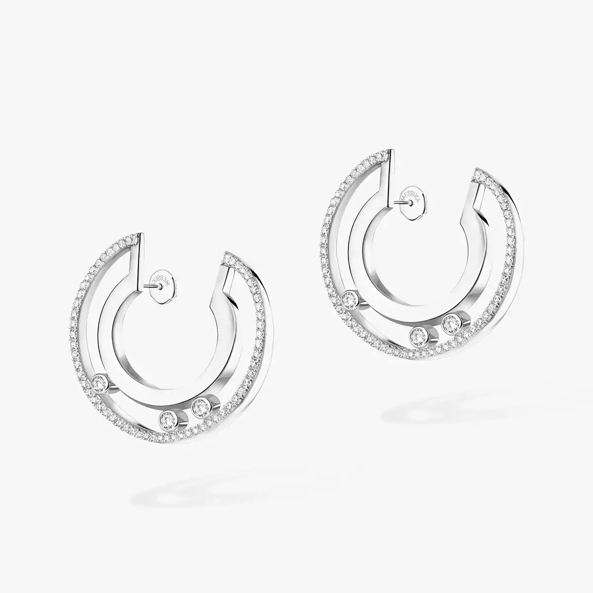 [Peak]MOVE ROMANE SMALL DIAMOND HOOP EARRINGS