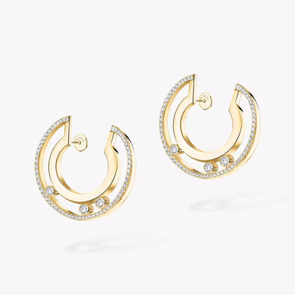 [Peak]MOVE ROMANE SMALL DIAMOND HOOP EARRINGS