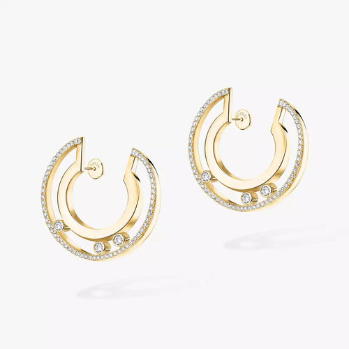 [Peak]MOVE ROMANE SMALL DIAMOND HOOP EARRINGS