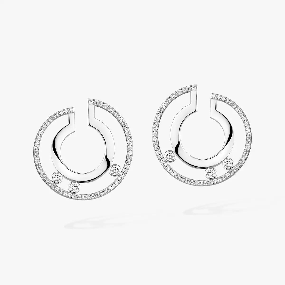 [Peak]MOVE ROMANE SMALL DIAMOND HOOP EARRINGS