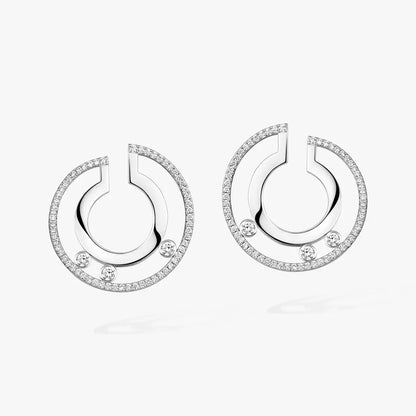 [Peak]MOVE ROMANE SMALL DIAMOND HOOP EARRINGS