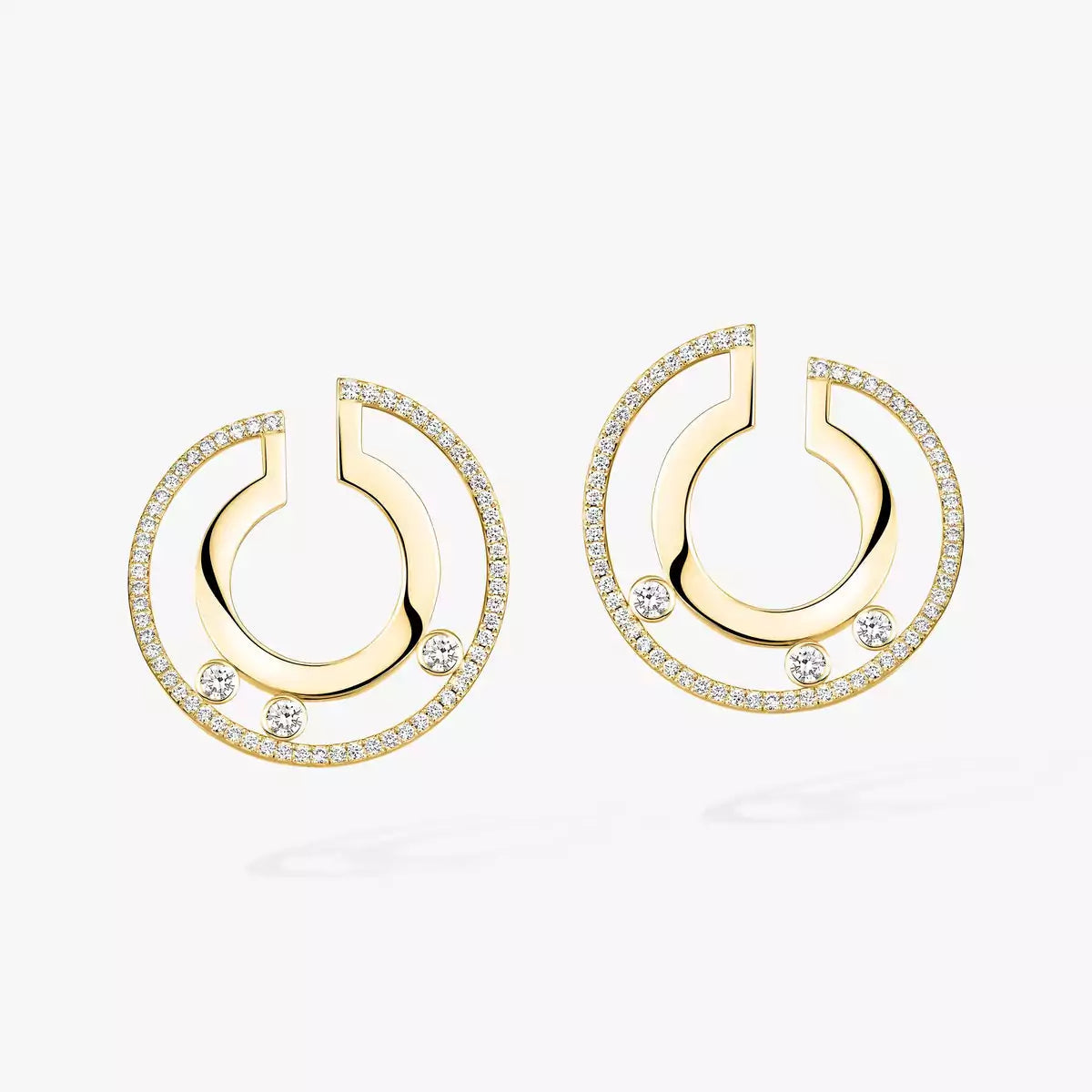 [Peak]MOVE ROMANE SMALL DIAMOND HOOP EARRINGS