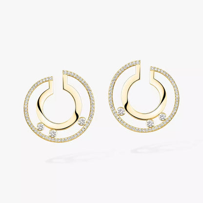 [Peak]MOVE ROMANE SMALL DIAMOND HOOP EARRINGS