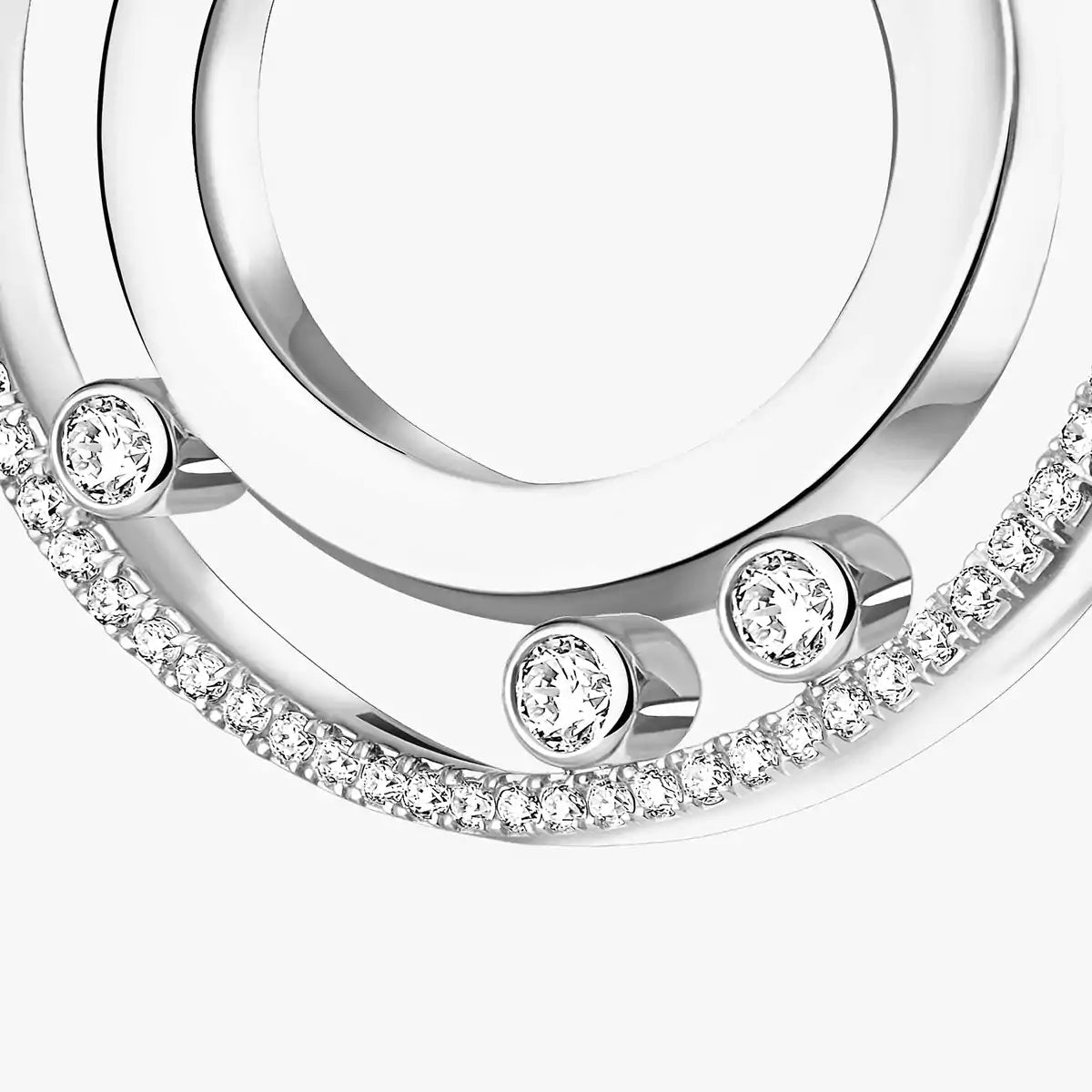 [Peak]MOVE ROMANE SMALL DIAMOND HOOP EARRINGS