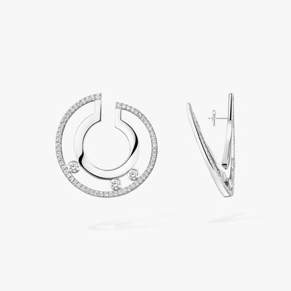 [Peak]MOVE ROMANE SMALL DIAMOND HOOP EARRINGS