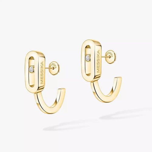 [Peak]MOVE CLASSIQUE MINI DIAMOND HOOP EARRINGS