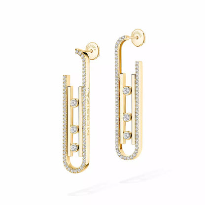 [Peak]MOVE KINETIC DIAMOND PENDANT EARRINGS