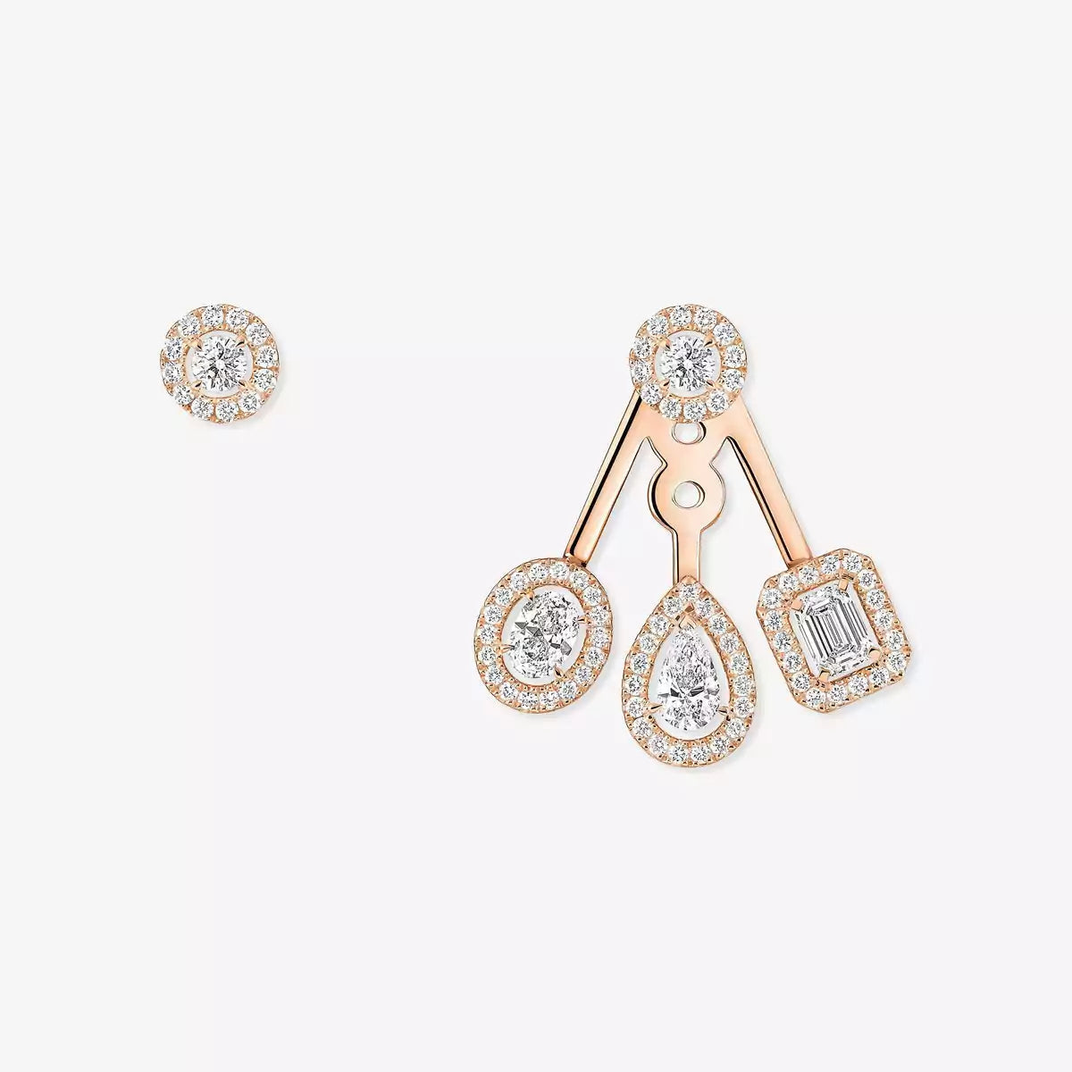 [Peak]MY TWIN TRIO DIAMOND EARRINGS