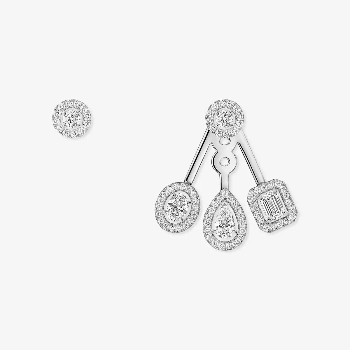 [Peak]MY TWIN TRIO DIAMOND EARRINGS