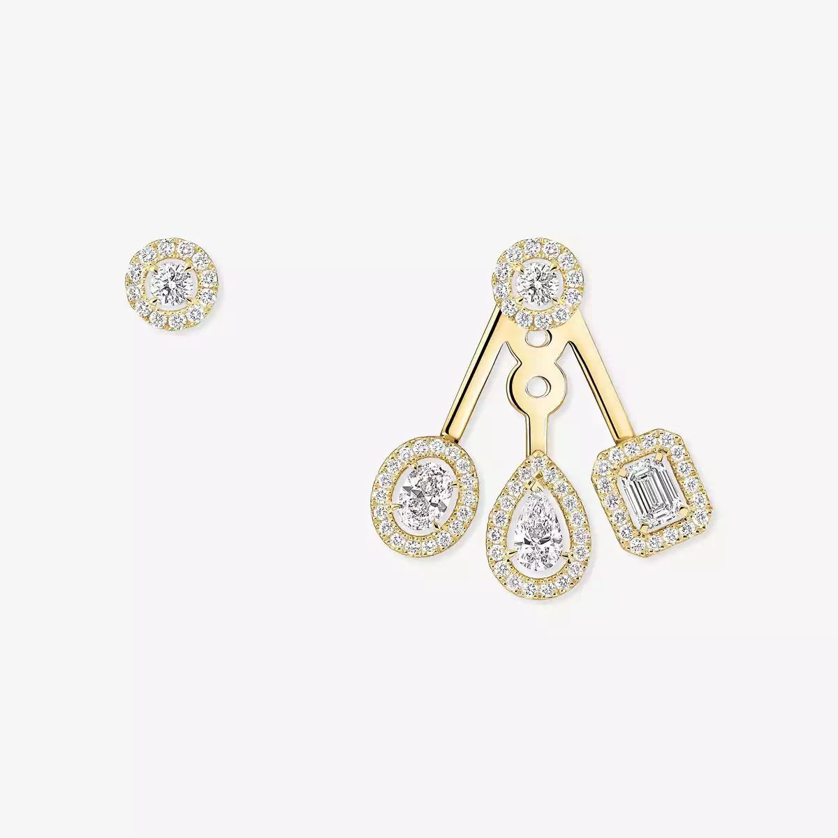 [Peak]MY TWIN TRIO DIAMOND EARRINGS