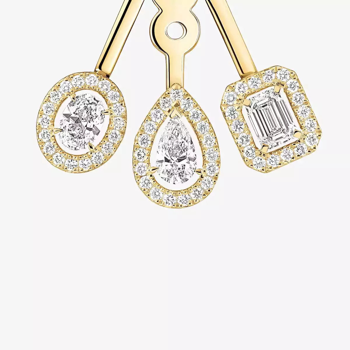 [Peak]MY TWIN TRIO DIAMOND EARRINGS