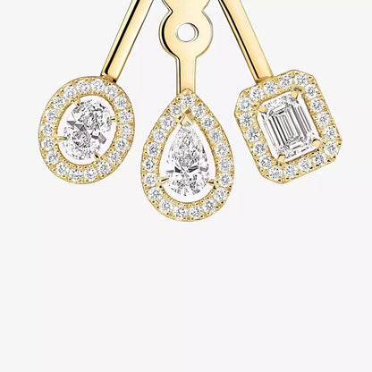 [Peak]MY TWIN TRIO DIAMOND EARRINGS