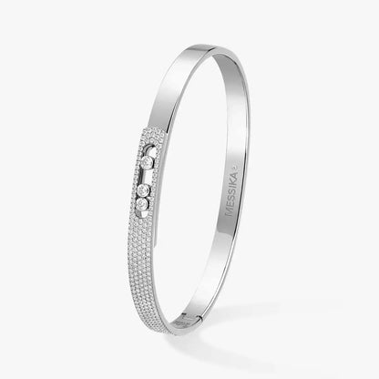 [Peak]MOVE NOA PAVÉ DIAMOND BANGLE BRACELET
