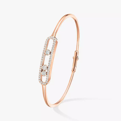 [Peak]MOVE PAVÉ DIAMOND BANGLE BRACELET M