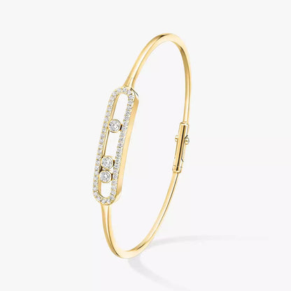 [Peak]MOVE PAVÉ DIAMOND BANGLE BRACELET M