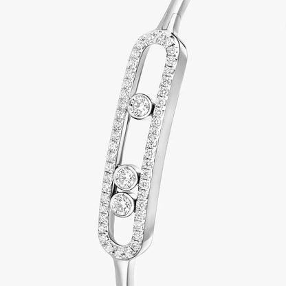 [Peak]MOVE PAVÉ DIAMOND BANGLE BRACELET M