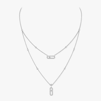 [Peak]MOVE UNO 2-ROW PAVÉ NECKLACE
