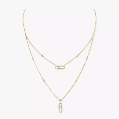 [Peak]MOVE UNO 2-ROW PAVÉ NECKLACE