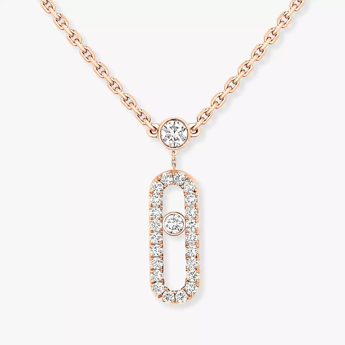 [Peak]MOVE UNO 2-ROW PAVÉ NECKLACE