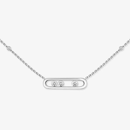 [Peak]MOVE PAVÉ PENDANT 4 MOVING DIAMONDS NECKLACE