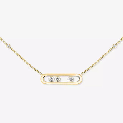 [Peak]MOVE PAVÉ PENDANT 4 MOVING DIAMONDS NECKLACE