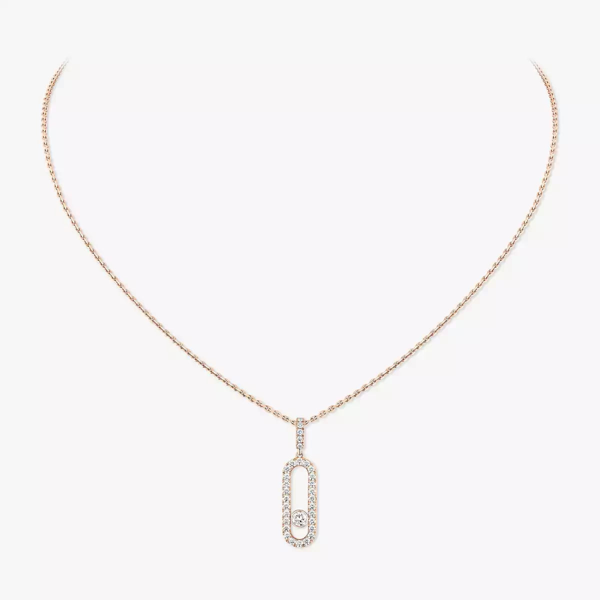 [Peak]MOVE UNO FULL PAVÉ DIAMOND NECKLACE