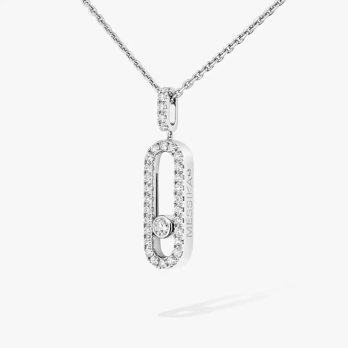 [Peak]MOVE UNO FULL PAVÉ DIAMOND NECKLACE