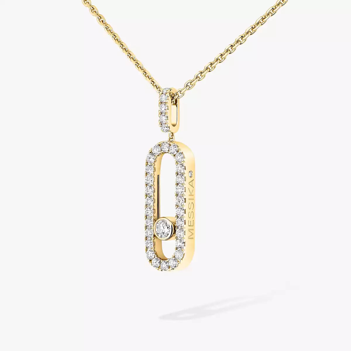 [Peak]MOVE UNO FULL PAVÉ DIAMOND NECKLACE
