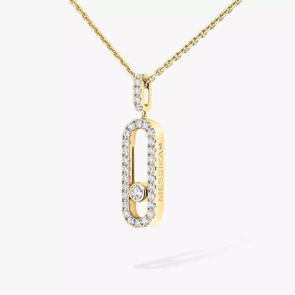 [Peak]MOVE UNO FULL PAVÉ DIAMOND NECKLACE