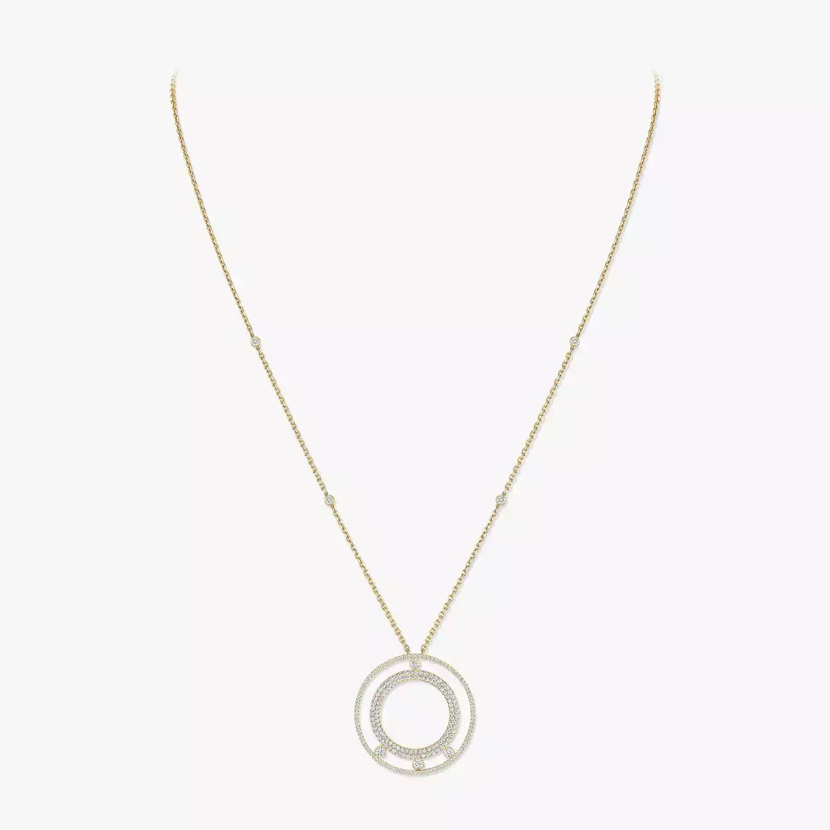 [Peak]MOVE ROMANE LONG PAVÉ DIAMOND NECKLACE
