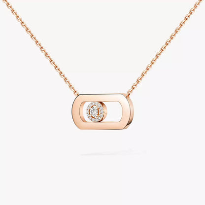 [Peak]LARGE MOVE PENDANT SINGLE DIAMOND NECKLACE