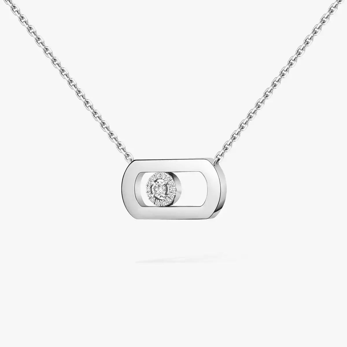 [Peak]LARGE MOVE PENDANT SINGLE DIAMOND NECKLACE