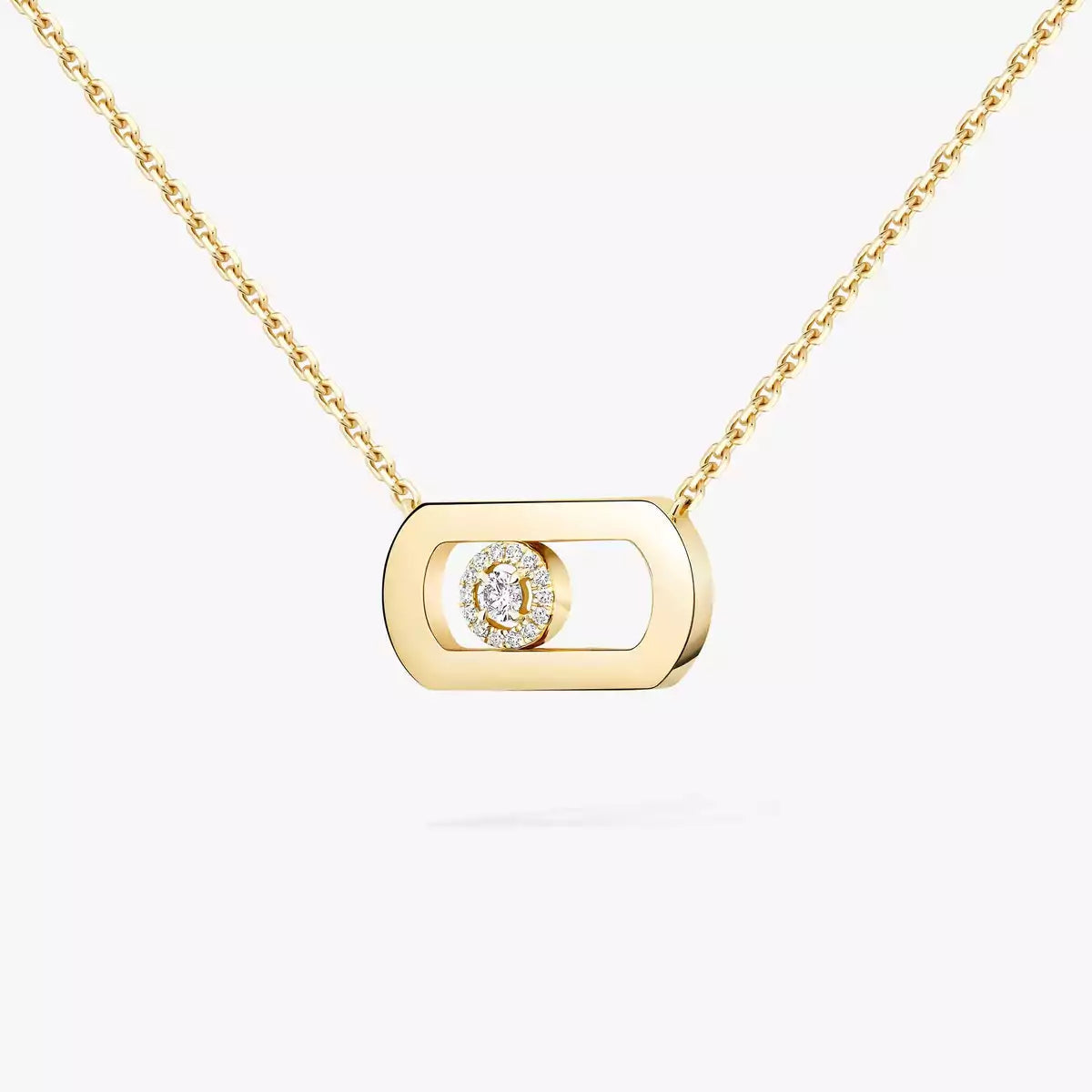 [Peak]LARGE MOVE PENDANT SINGLE DIAMOND NECKLACE