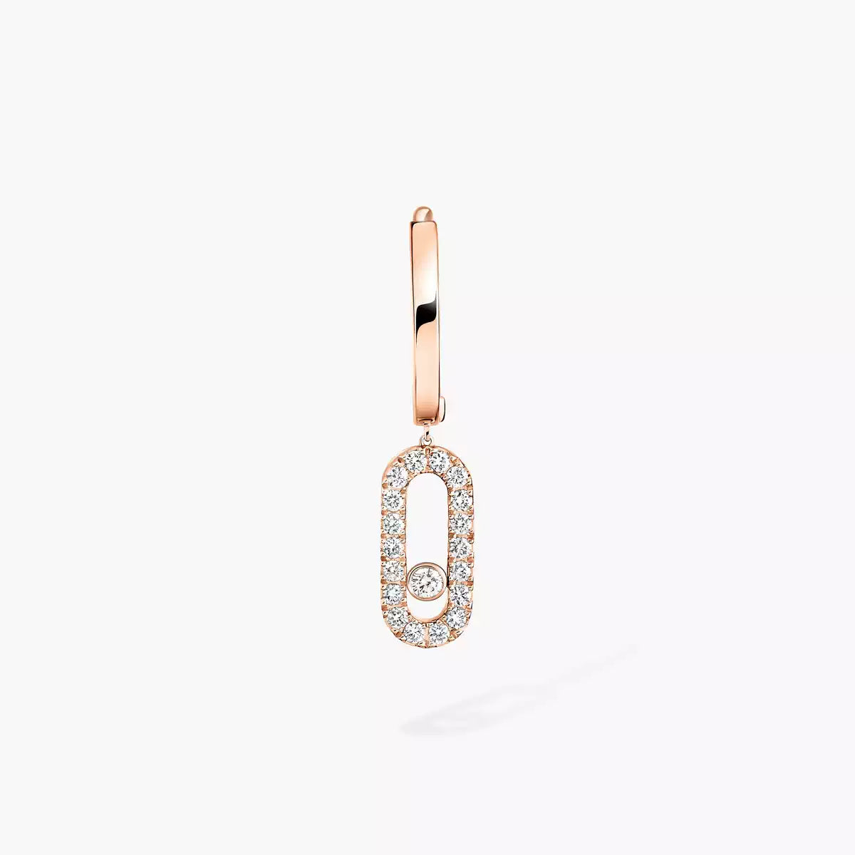 [Peak]MOVE UNO SINGLE DIAMOND HOOP EARRINGS