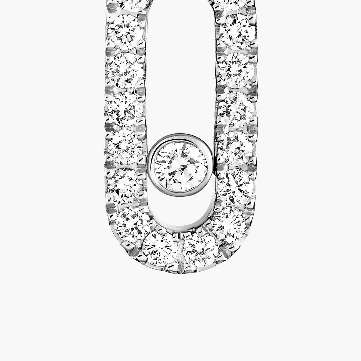 [Peak]MOVE UNO SINGLE DIAMOND HOOP EARRINGS