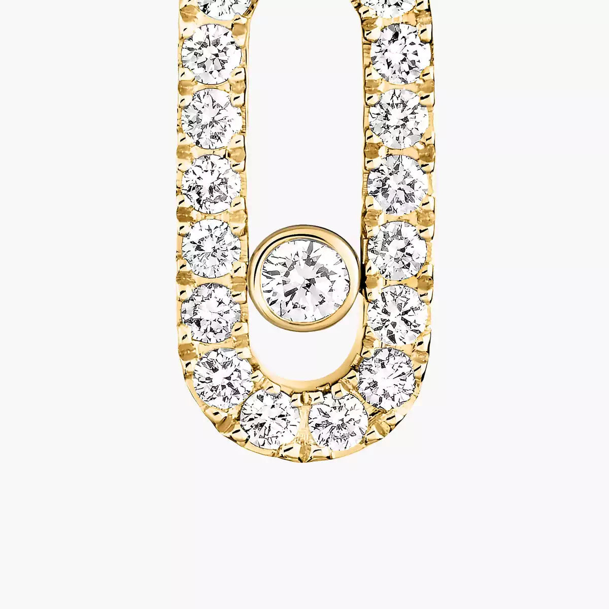 [Peak]MOVE UNO SINGLE DIAMOND HOOP EARRINGS