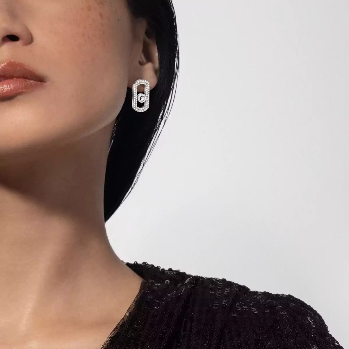 [Peak]SO MOVE PAVÉ DIAMOND EARRINGS