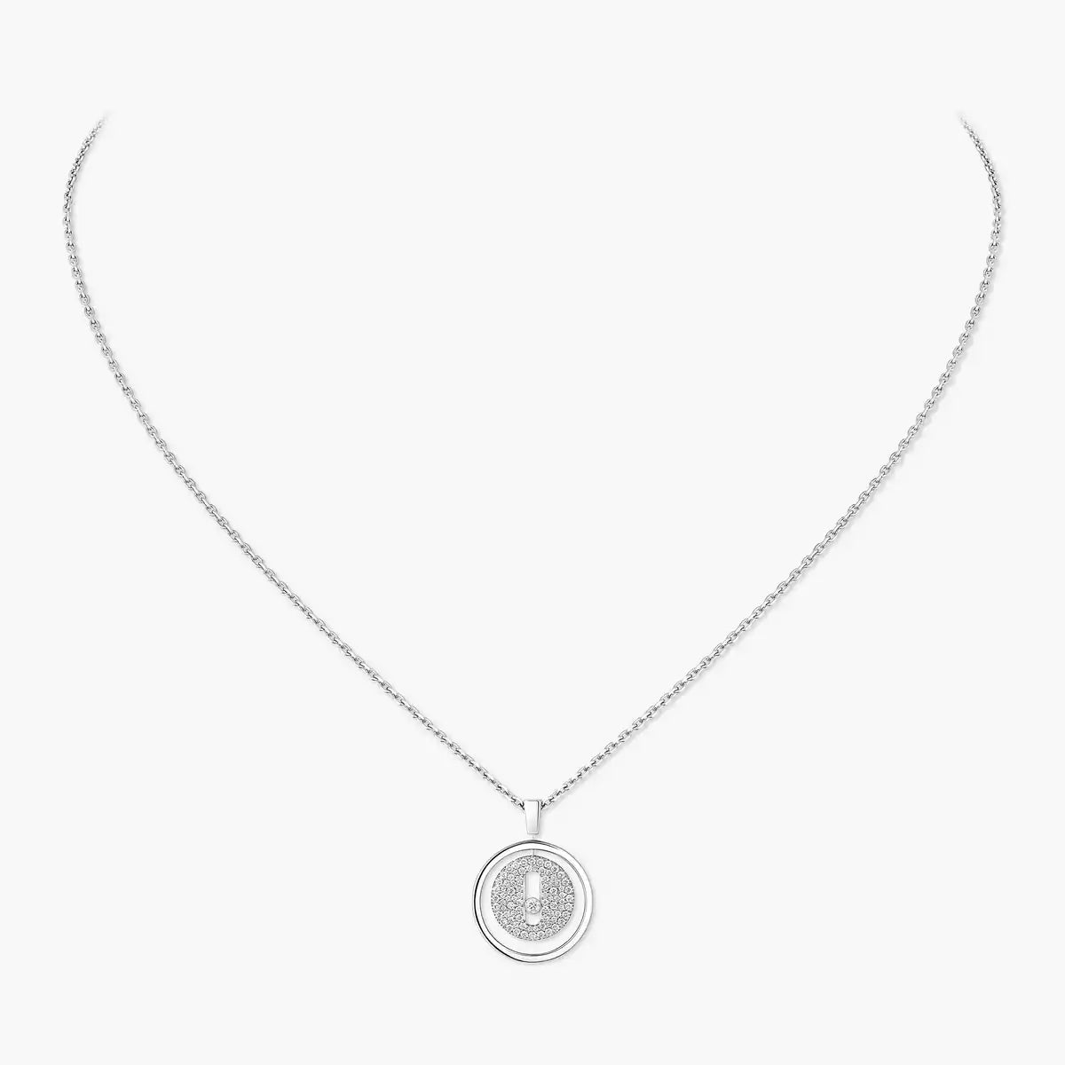 [Peak]LUCKY MOVE FULL PAVÉ DIAMOND NECKLACE