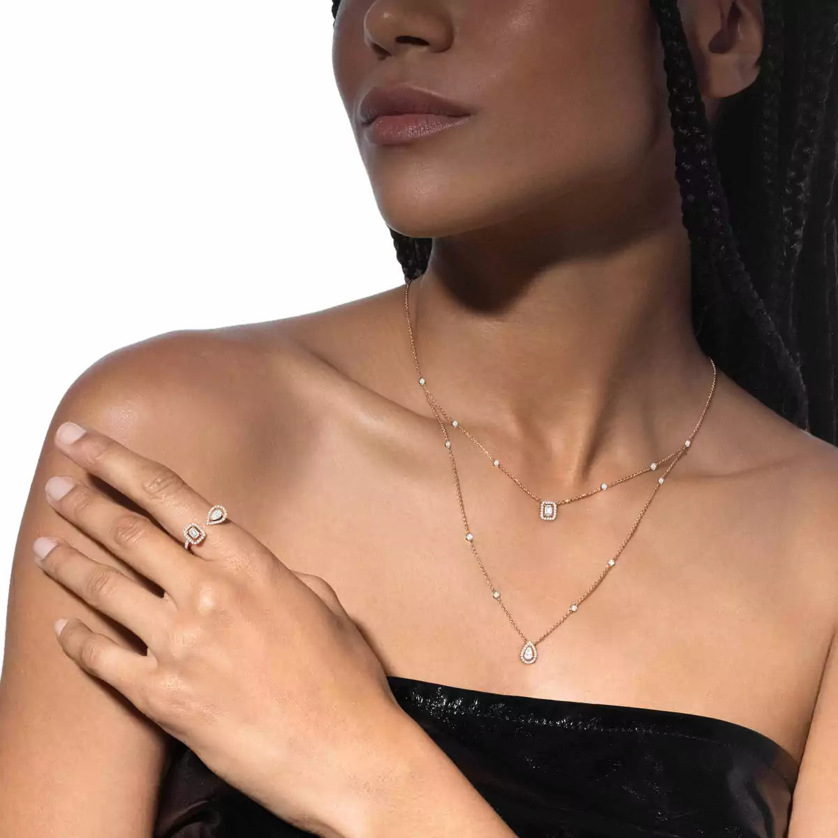 [Peak]MY TWIN 2-ROW DIAMOND NECKLACE