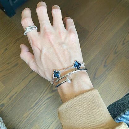 [Peak]LUCKY CLOVER 5-MOTIF BRACELET - PIETERSITE COLLECTION