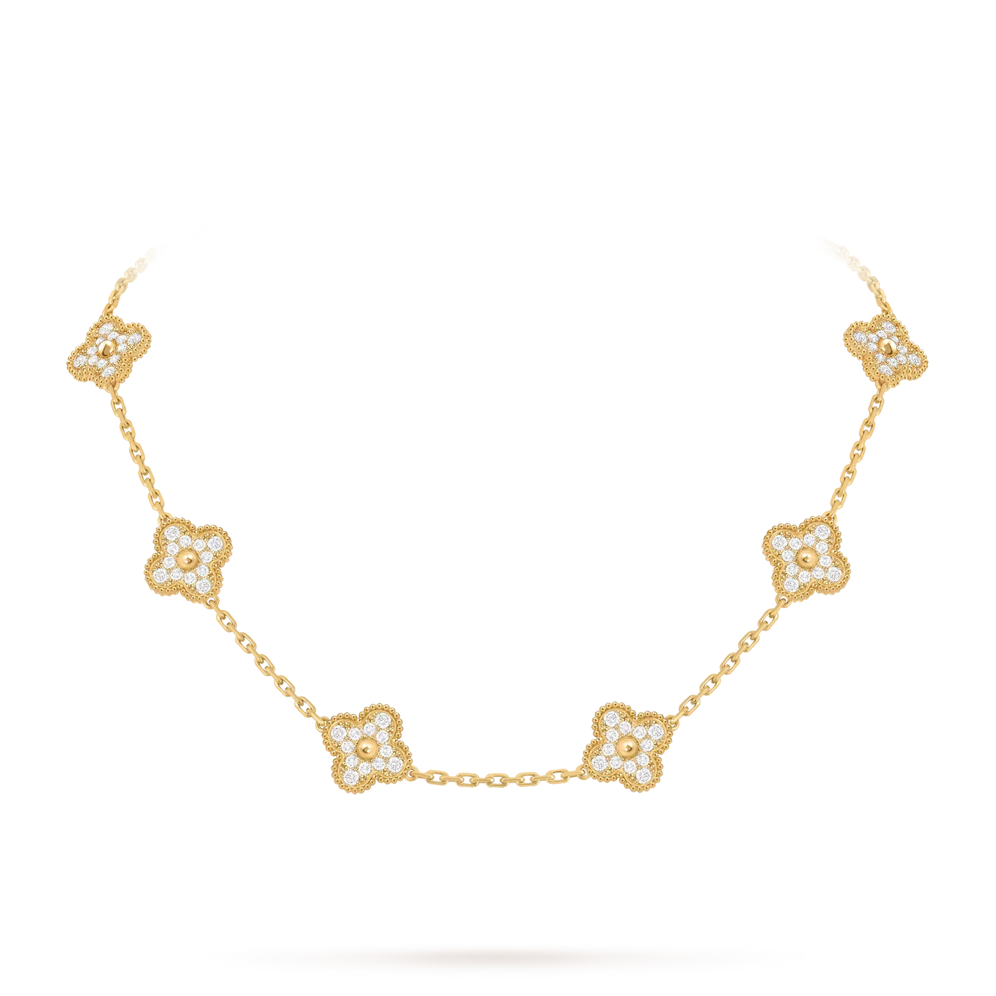 [Peak]CLASSIC LUCKY 10-MOTIF CLOVER NECKLACE GOLD COLLECTION