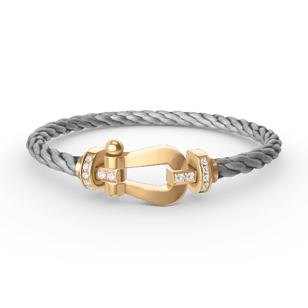 [Peak]FORCE LARGE HORSESHOE HALF DIAMOND BRACELET - GOLD