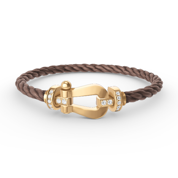 [Peak]FORCE LARGE HORSESHOE HALF DIAMOND BRACELET - GOLD