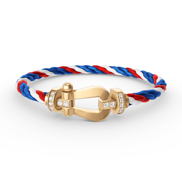 [Peak]FORCE LARGE HORSESHOE HALF DIAMOND BRACELET - GOLD