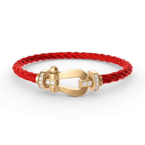 [Peak]FORCE LARGE HORSESHOE HALF DIAMOND BRACELET - GOLD